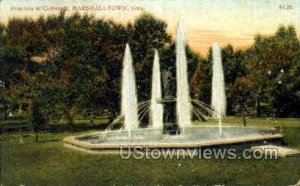 Fountain in Cemetery - Marshalltown, Iowa IA  