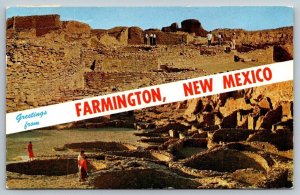 Greetings From Farmington, New Mexico - 1966 -  Postcard
