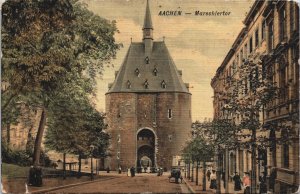 Germany Aachen Marschiertor Aken Vintage Postcard C077