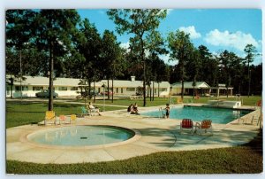 1961 Petersburg Virginia Postcard Ellwyn Motel South City Turnpike Pool Posted