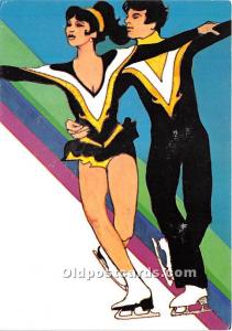 Original Artworkd by Robert Peak, 1984 Summer Olympics Ice Dancing Stamp Olym...