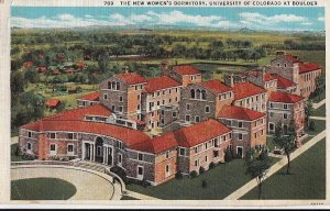 Postcard New Women's Dormitory University Colorado Boulder CO