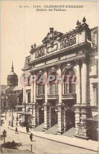 Old Postcard Clermont Ferrand Entree du Theater