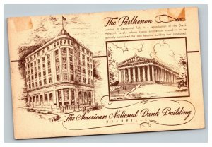 Vintage 1930's Postcard The American National Bank Building Nashville Tennessee