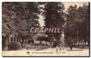 Old Postcard Neris les Bains Allier Park Allee