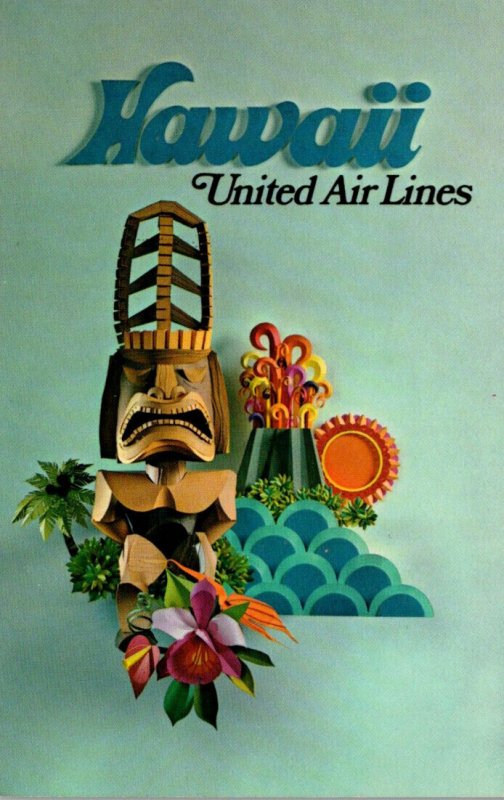 Hawaii United Air Lines Card Fly The Friendly Skies