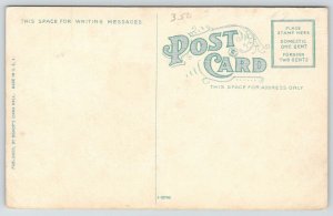 Monmouth Illinois~New High School~Trees Along Front~Houses Behind~c1910 