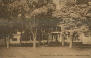 Simsbury CT Hon George P McLean Residence c1910 Postcard