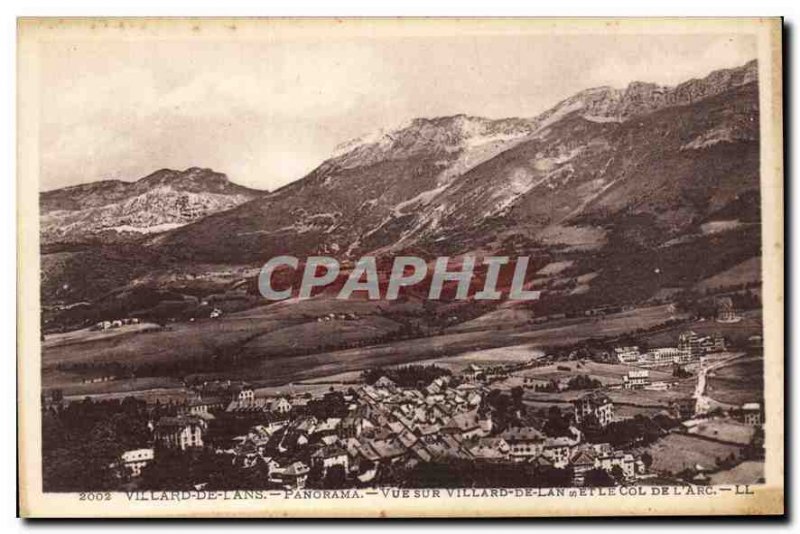 Old Postcard Villard les Bains Panorama View Villard-lan and the Col de l'Arc