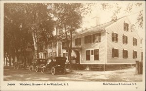 Wickford Rhode Island RI Cars Wickford House Real Photo Postcard c1910