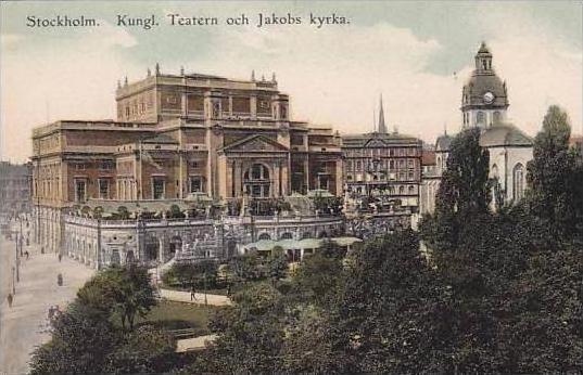 Sweden Stockholm Kungl Teatern och Jakobs kyrka