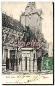 Old Postcard Statue Monge Beaune