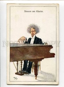 3071303 Emil SAUER German COMPOSER CARICATURE vintage Color PC