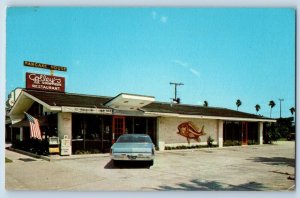 St Augustine Florida Postcard Colley Lil Shrimp House Classic Car Building c1960