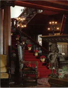 Mark Twain's Grand Stairs Rockcliffe Mansion Hannibal MO Postcard PC398