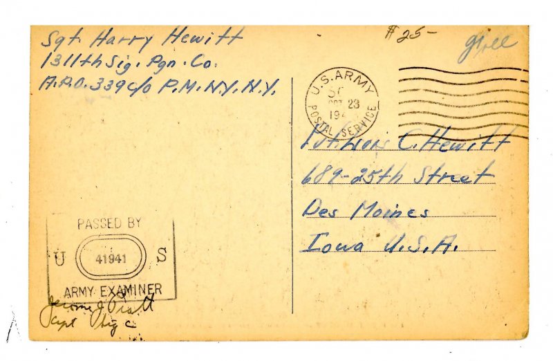 France - Les Pieux-Sciotot. Kelp Harvesting  (Passed by US Army Censor)