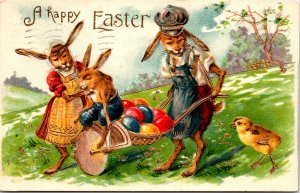 Postcard A HAPPY EASTER, c1909, Embossed, Posted    EAS01