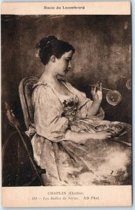 c1900s Paris, France Luxembourg Museum Soap Bubbles Chaplin Painting A345