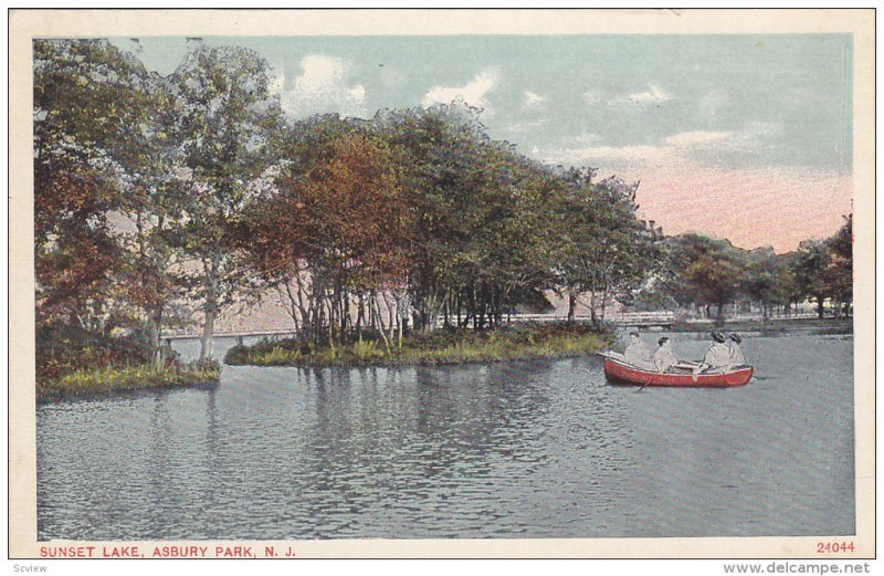 Boating, Sunset Lake, ASBURY PARK, New Jersey, 1910-1920s