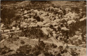 Japan Beppu Bird's Eye View of the Sansuien Garden Postcard U7