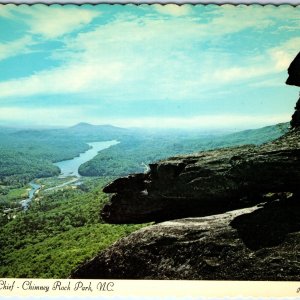 c1970s Chimney Rock, NC Old Indian Chief Rock Profile Park Lake Lure 4x6 PC M11