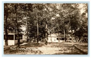 Fair Oaks Tippecanoe Lake Indiana Warsaw Webster Cabins RPPC Antique Postcard