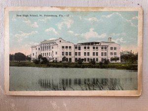 Vintage Postcard 1921 New High School St. Petersburg Florida (FL)