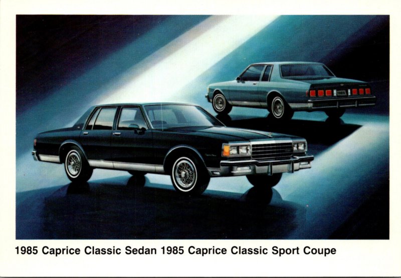  Chevrolet 1985 Caprice Classic Sedán 1985 Caprice Classic Sport Coupe |  Temas - Transporte - Automoción - Turismos, Postal / HipPostcard