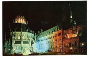 Library, Parliament Buildings Illuminated, Ottawa, Ontario