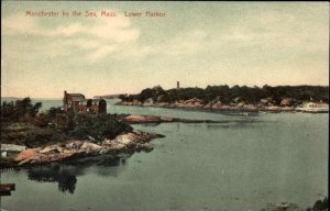 MANCHESTER BY THE SEA MA Lower Harbor c1910 Postcard