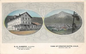 J16/ Crested Butte Colorado Postcard c1910 2View Elk Mountain House  102