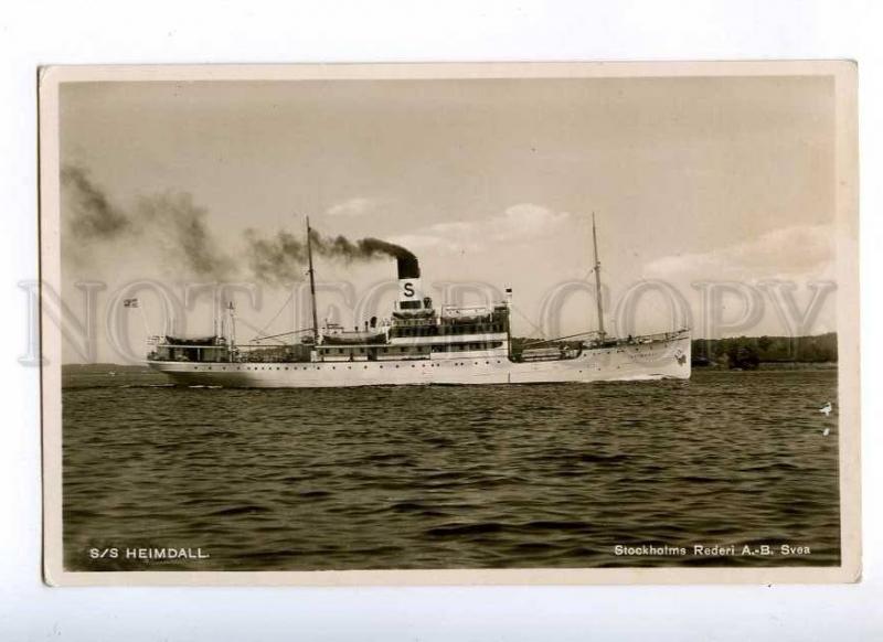 190837 SWEDEN ship HEIDMALL Vintage photo Rederi postcard