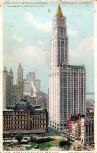 USA New York City Woolworth Building Vintage Postcard 09.92