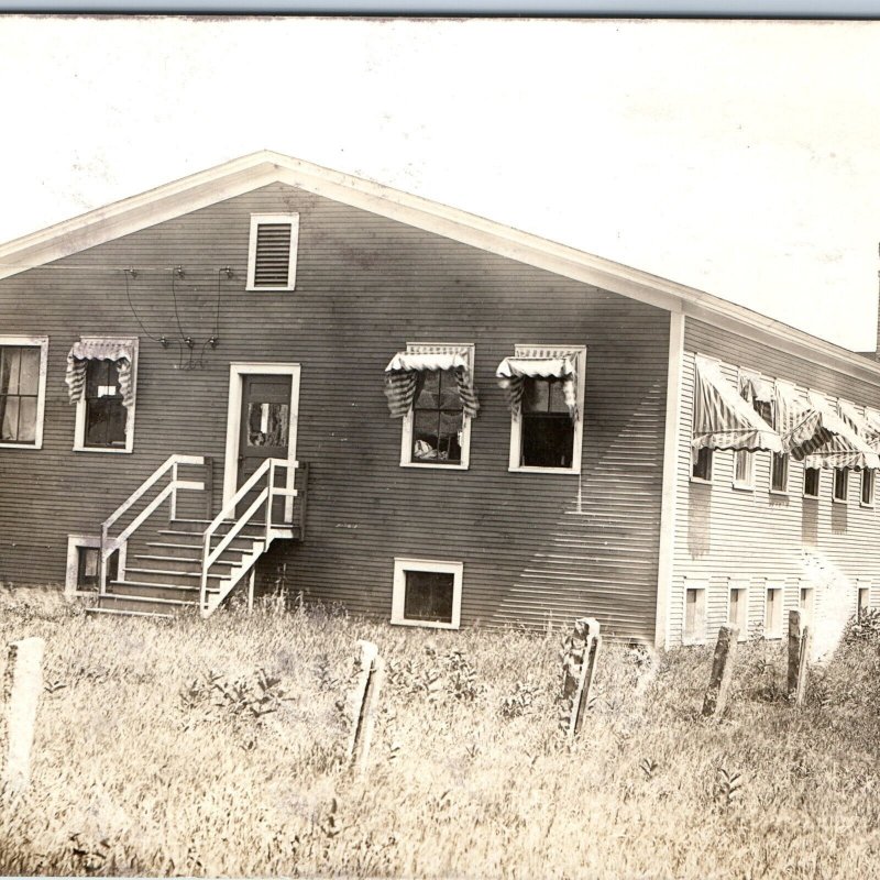 c1910s Pioneer School House? RPPC Country Building Sharp Real Photo Postcard A96