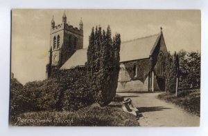 cu1664 - Parracombe Church , Devon - postcard
