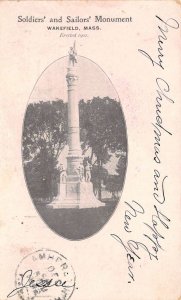 Wakefield Massachusetts Soldiers and Sailors Monument Private Mail PC AA66347