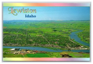 Lewiston Idaho Postcard Continental Aerial View