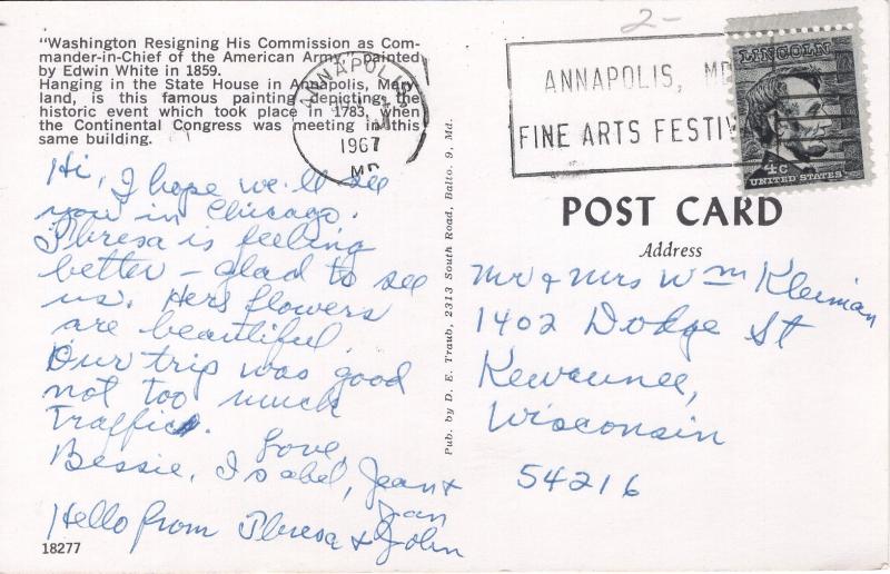 US    PC1413  WASHINGTON RESIGNING HIS COMMISSION