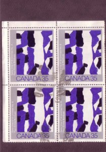 Canada, Corner Block of Four, Used, Paul-Emile Borduas, Art,  35 Cent, Scott ...