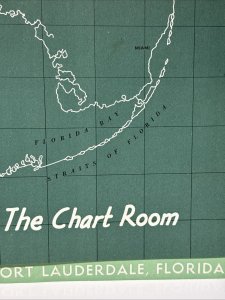 Vintage 50s THE CHART ROOM Restaurant Menu BAHIA-MAR Hotel Ft Lauderdale Florida