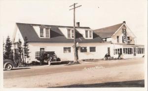 LP25  Seney, Michigan, MI, postcard, Hotel, Old Car, Old 