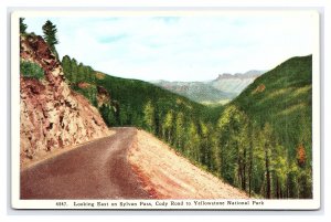 Looking East On Sylvan Pass Cody Road Yellowstone National Park Wyoming Postcard