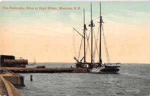 Moncton New Brunswick Canada Petitcodiac River at High Water Postcard J63982