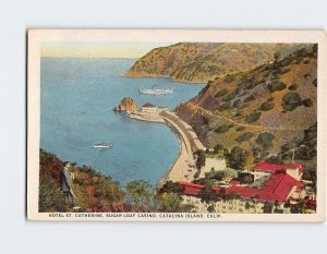 Postcard Hotel St. Catherine Sugar Loaf Casino Catalina Island California USA