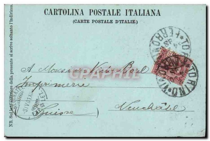 Old Postcard Torino Facciata della Stazione Centrale