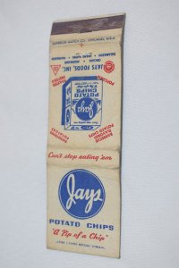 Jay's Potato Chips Advertising 20 Front Strike Matchbook Cover