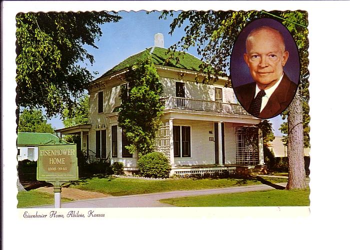 Exterior and Portrait, Eisenhower Home Abilene, Kansas, 