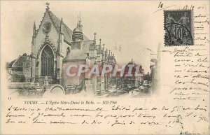 Postcard Old Tours Church Our Lady Rich (map 1900)