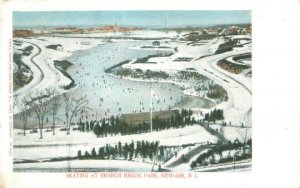 Ice Skating Branch Brook Park, Newark, New Jersey NJ Undivided Back Postcard