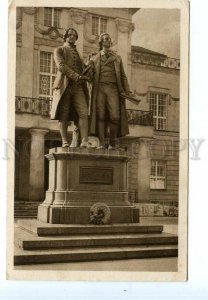 499118 GERMANY Weimar monument to writers Schiller Goethe near National Theater